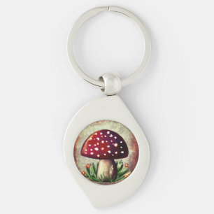 Whimsiek Paddenstoel & Schimmel Motief – Natuur-In Sleutelhanger