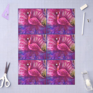 Whimsieke Abstracte Roze Flamingo Decoupage Tissuepapier