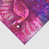 Whimsieke Abstracte Roze Flamingo Decoupage Tissuepapier (Detail)