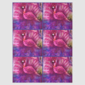 Whimsieke Abstracte Roze Flamingo Decoupage Tissuepapier (Voorkant)