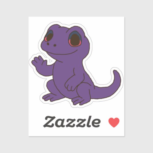 Whimsieke Cartoon Gecko Sticker (Vel)