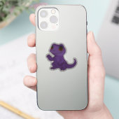 Whimsieke Cartoon Gecko Sticker (Telefoon)