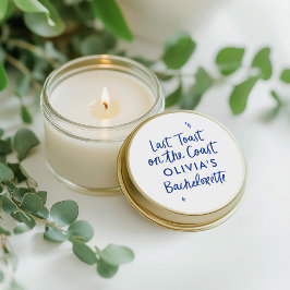 Whimsieke handgetekende toast toast aan de kust ronde sticker