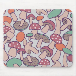 Whimsieke Retro Paddenstoel Botanische Herfst Myce Muismat