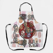 Whimsieke Spaghetti Pasta Voedsel Kunst Abstract P Schort (Voorkant)