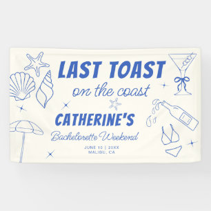 Whimsieke toast op The Coast vrijgezellenfeest Spandoek