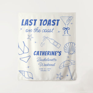 Whimsieke toast op The Coast vrijgezellenfeest Wandkleed
