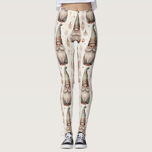 Whimsieke Tuinkabouters & Botanisch (1) Leggings (Voorkant)