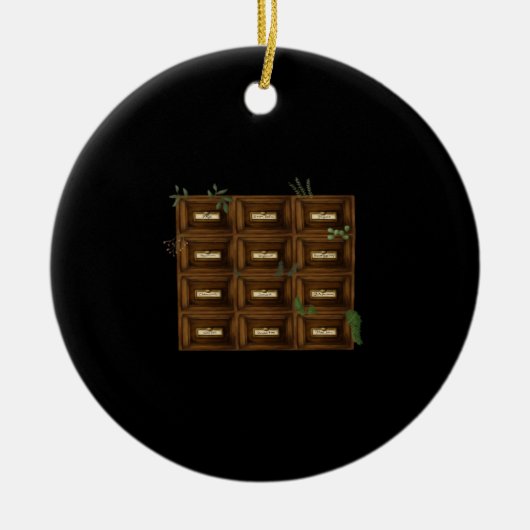 Whimsigoth Apothecary Drawers Keramisch Ornament (Voorkant)