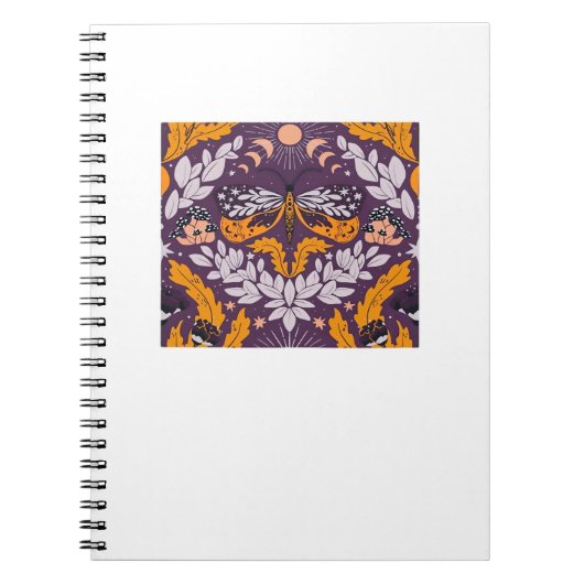 Whimsigoth Butterfly Florals - Paarse, lavendel en Notitieboek (Voorkant)