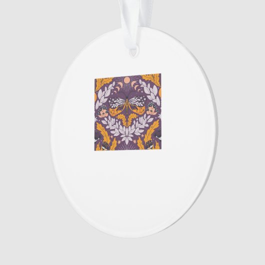 Whimsigoth Butterfly Florals - Paarse, lavendel en Ornament (voorkant)