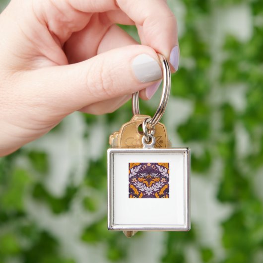 Whimsigoth Butterfly Florals - Paarse, lavendel en Sleutelhanger (Hand)