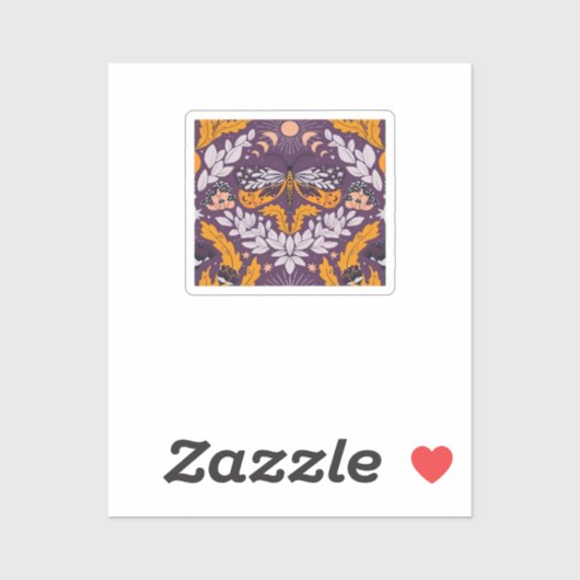 Whimsigoth Butterfly Florals - Paarse, lavendel en Sticker (Vel)
