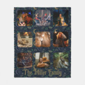 Whimsigoth Celestial | 9 Photo Family Collage Fleece Deken (Voorkant)
