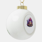 Whimsigoth champignons en kristallen Classic Keramische Bal Ornament (Links)