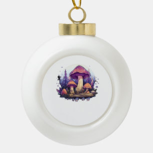 Whimsigoth champignons en kristallen Classic Keramische Bal Ornament