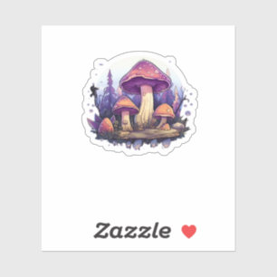 Whimsigoth champignons en kristallen Classic Sticker