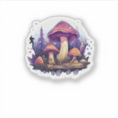 Whimsigoth champignons en kristallen Classic Sticker (Voorkant)