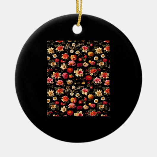 Whimsigoth Chintz  olieverfschilderij Keramisch Ornament (Voorkant)