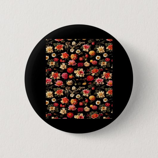 Whimsigoth Chintz olieverfschilderij Ronde Button 5,7 Cm (Voorkant)