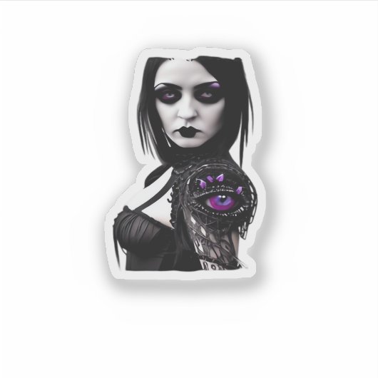 Whimsigoth Classic Design For Halloween Sticker (Voorkant)
