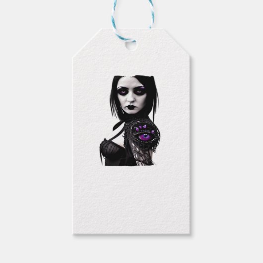 Whimsigoth Classic Design voor Halloween Cadeaulabel (Voorkant)