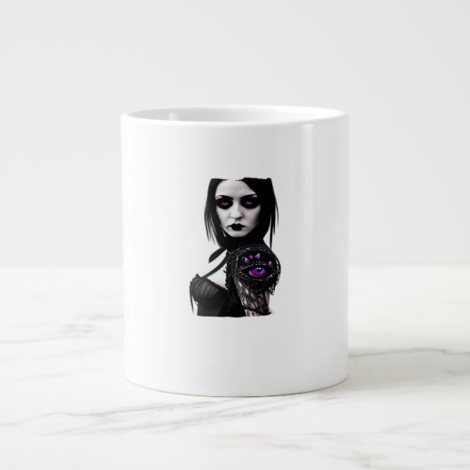 Whimsigoth Classic Design voor Halloween Grote Koffiekop (Voorkant)