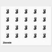 Whimsigoth Classic Design voor Halloween Ronde Sticker (Vel)
