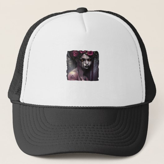 Whimsigoth Classic Grappig Trucker Pet (Voorkant)