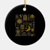 Whimsigoth Classic - Mystieke manen en bossen Keramisch Ornament (Voorkant)