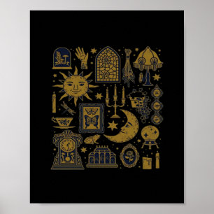Whimsigoth Classic - Mystieke manen en bossen Poster