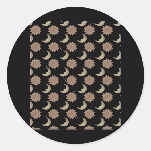 Whimsigoth Clouds Graphic Ronde Sticker (Voorkant)
