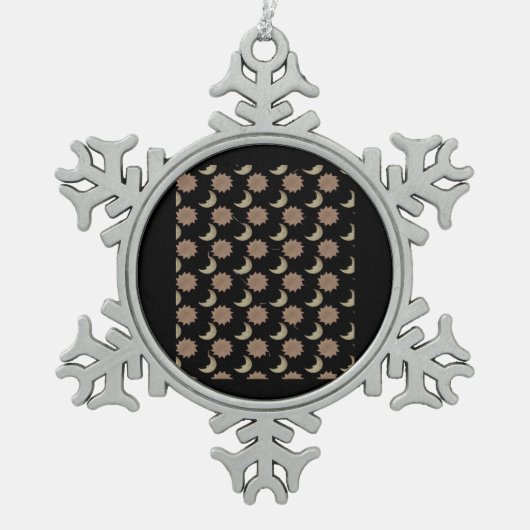 Whimsigoth Clouds Graphic Tin Sneeuwvlok Ornament (Voorkant)