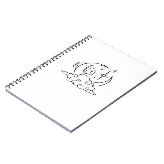 Whimsigoth Clouds Moon Witchy Classic Notitieboek (Linkerzijde)