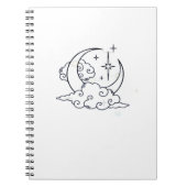 Whimsigoth Clouds Moon Witchy Classic Notitieboek (Voorkant)