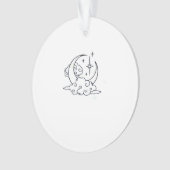 Whimsigoth Clouds Moon Witchy Classic Ornament (voorkant)