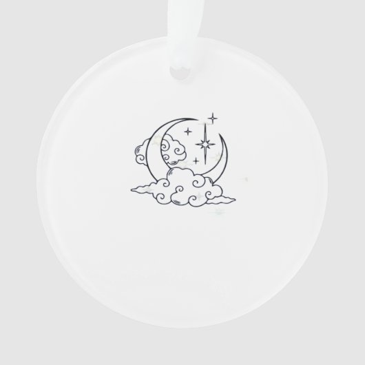 Whimsigoth Clouds Moon Witchy Classic Ornament (voorkant)