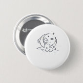 Whimsigoth Clouds Moon Witchy Classic Ronde Button 5,7 Cm (Voorkant /achterkant)