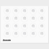 Whimsigoth Clouds Moon Witchy Classic Ronde Sticker (Vel)