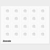 Whimsigoth Clouds Moon Witchy Classic Vierkante Sticker (Vel)