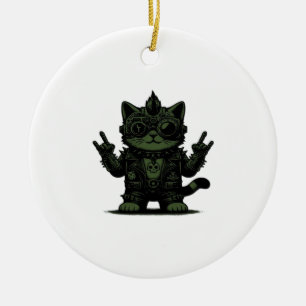 Whimsigoth Cyborg  Art Design Classic Keramisch Ornament