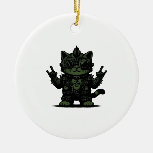 Whimsigoth Cyborg Art Design Classic Keramisch Ornament (Voorkant)