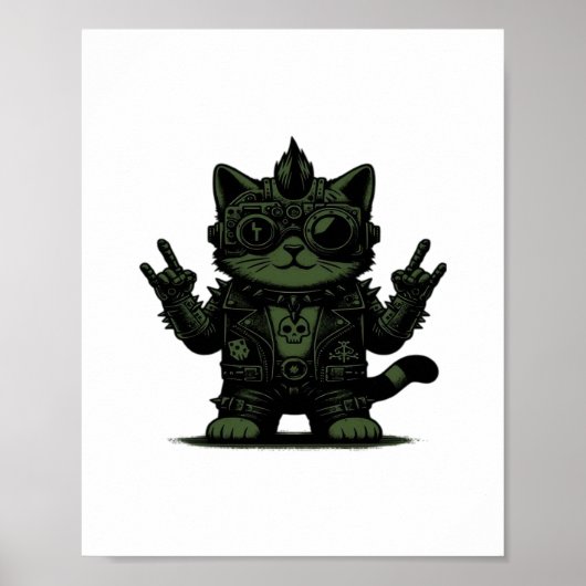 Whimsigoth Cyborg Art Design Classic Poster (Voorkant)