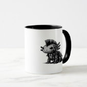 Whimsigoth Cyborg Axolotl kunst ontwerpklasse Mok (Voorkant rechts)