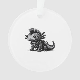 Whimsigoth Cyborg Axolotl  kunst ontwerpklasse Ornament