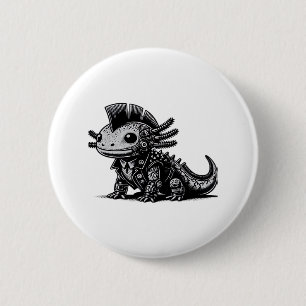 Whimsigoth Cyborg Axolotl  kunst ontwerpklasse Ronde Button 5,7 Cm