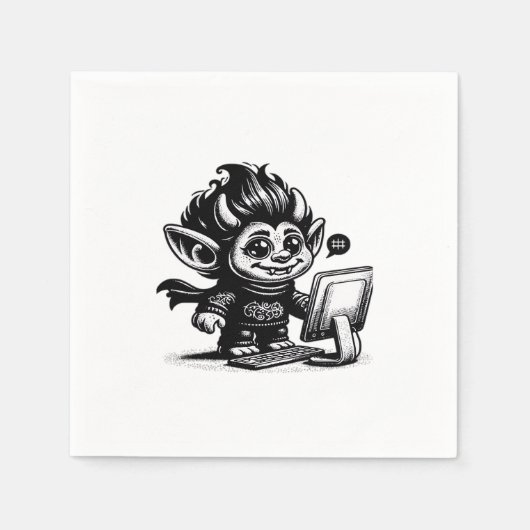 Whimsigoth Cyborg Internet Troll Art Design Servet (Voorkant)