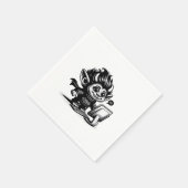 Whimsigoth Cyborg Internet Troll Art Design Servet (Hoek)