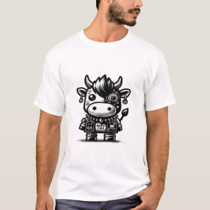 Whimsigoth Cyborg Koe Kunst Ontwerp Classic T-shirt