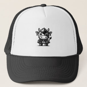 Whimsigoth Cyborg Koe  Kunst Ontwerp Classic Trucker Pet